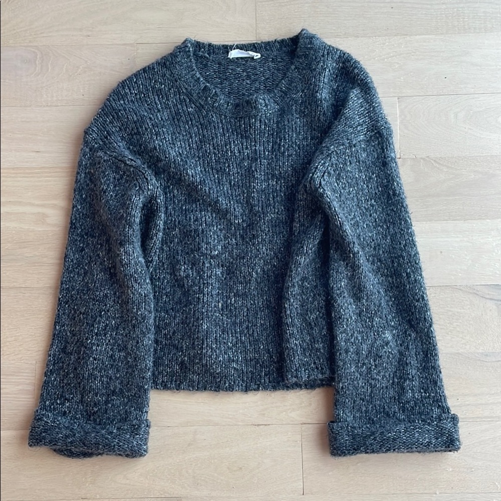Carve Designs Heathered Charcoal Gray Knit Sweater